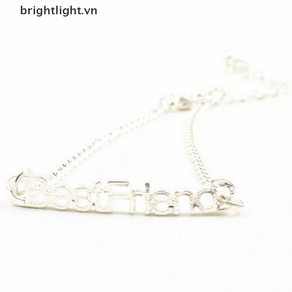 Vòng tay tình bạn bằng hợp kim phối mặt chữ Best Friends thời trang cho nam và nữ