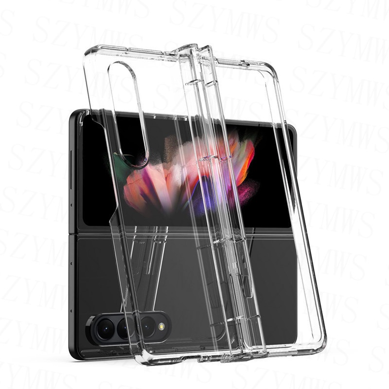 Ốp điện thoại samsung galaxy z fold 5 4 3 có giá đỡ bút s pen Ốp điện thoại trong suốt cho samsung z fold 3 4 5 Ốp điện thoại chống sốc