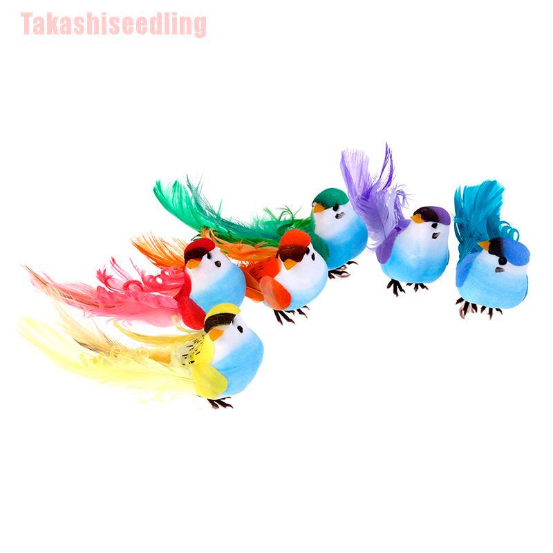 Chim giả nhiều màu sắc trang trí sân vườn