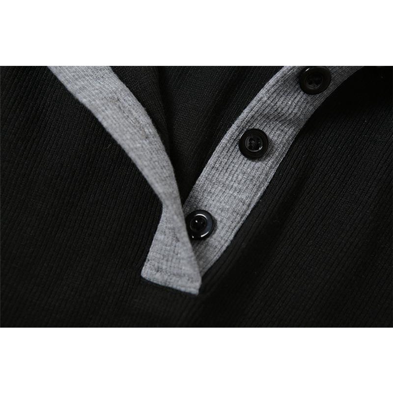 Đầm Tay Dài Cổ Polo Phối Dây Rút Xếp Ly Thời Trang Cho Nữ