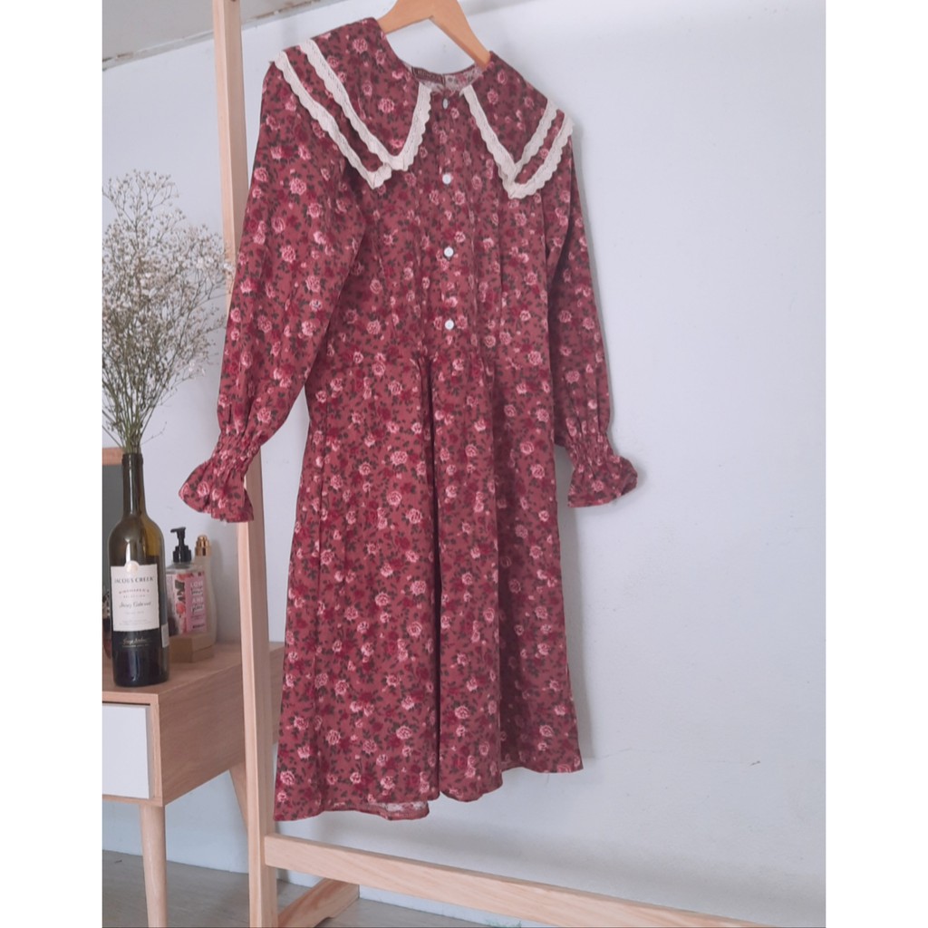 [Ảnh thật từ shop] Đầm vintage đi Đà Lạt hoa nhí , đầm vintage nhí, đầm vintage dáng dài | BigBuy360 - bigbuy360.vn