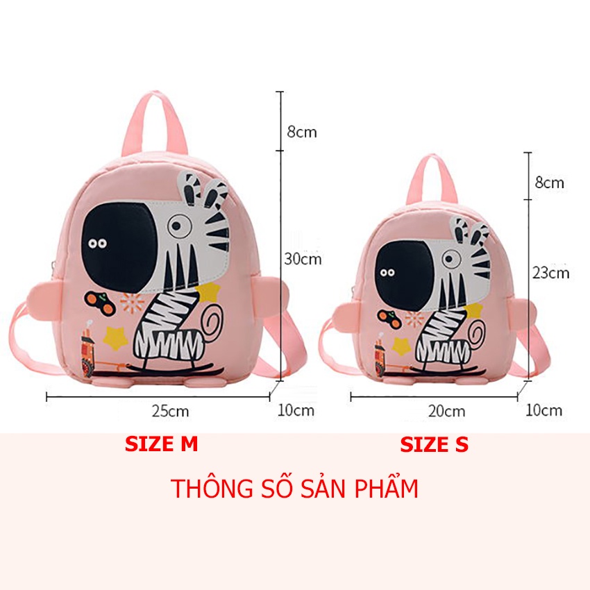 Balo cho bé mầm non đi nhà trẻ (1-6 tuổi) dễ thương balo trẻ em mẫu giáo ZEBRA KGB012