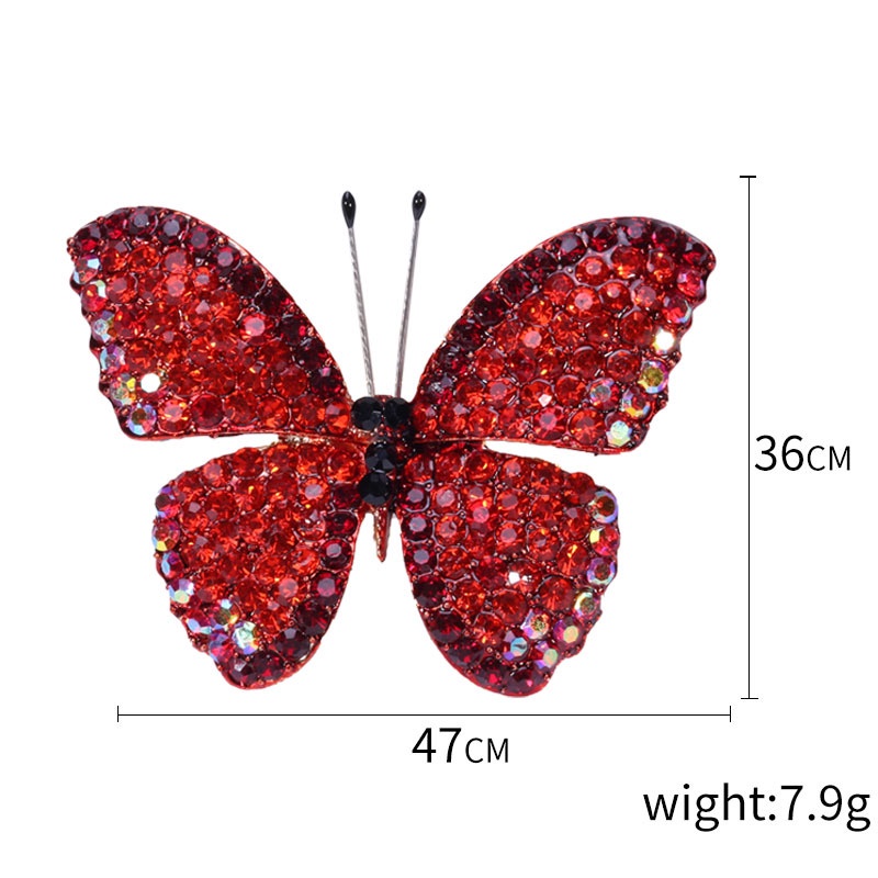 Trâm Cài Áo Hình Bướm Đính Đá Nhiều Màu Sang Trọng