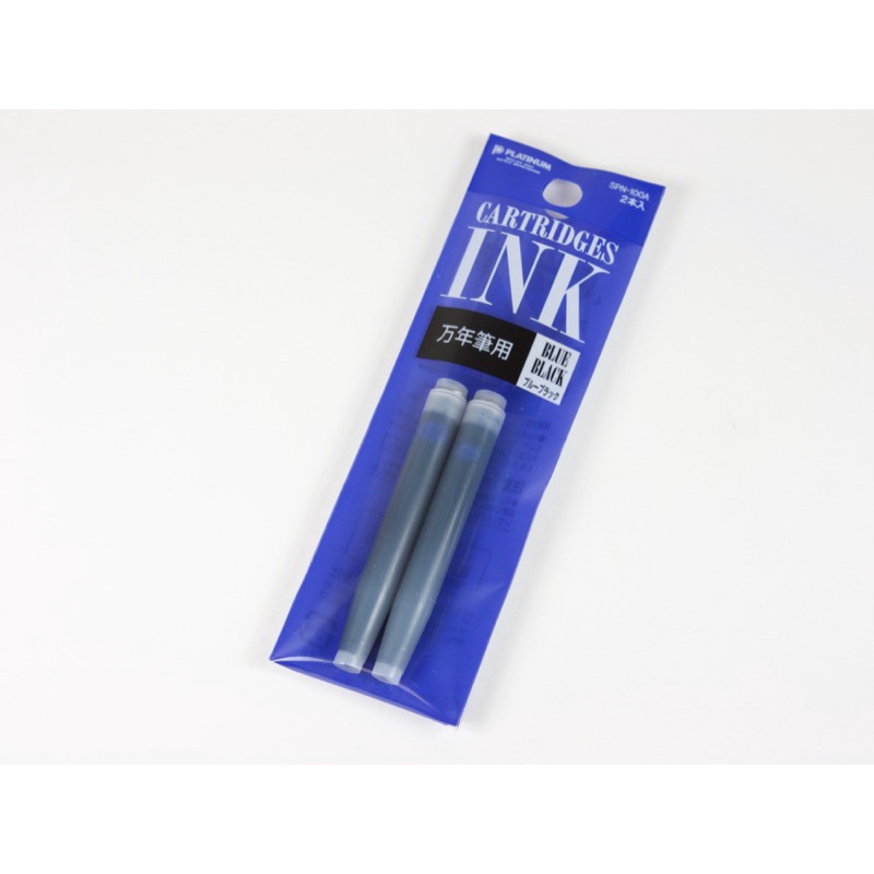 Vỉ 02 Ống mực màu xanh, đen, đỏ Platinum cho bút máy PREPPY