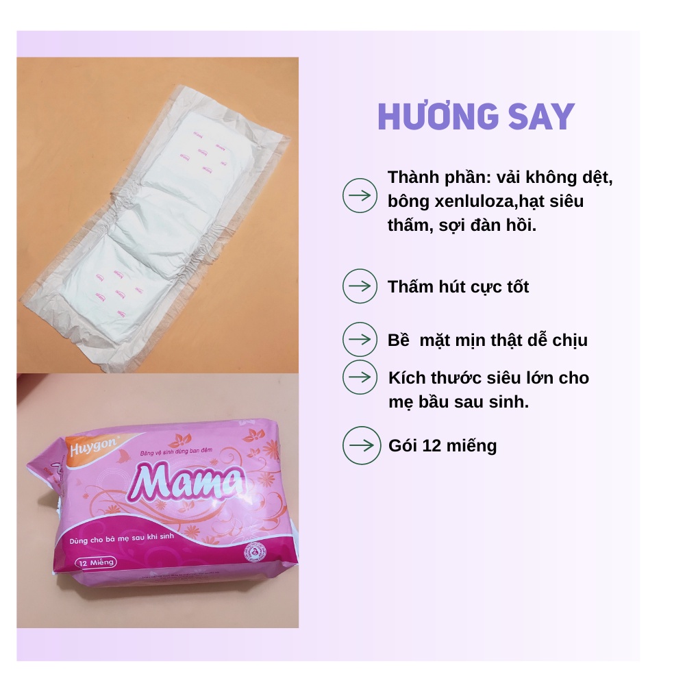 Băng Vệ Sinh Mama Cho Mẹ Sau Sinh ( Gói 12 Miếng )