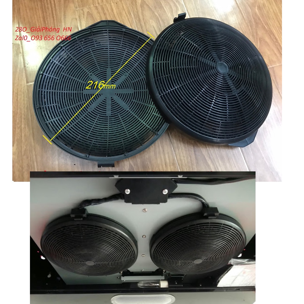 Vỉ than hoạt tính cho máy hút mùi Faster Sunhouse Giovani Grasso / Electrolux cổ điển