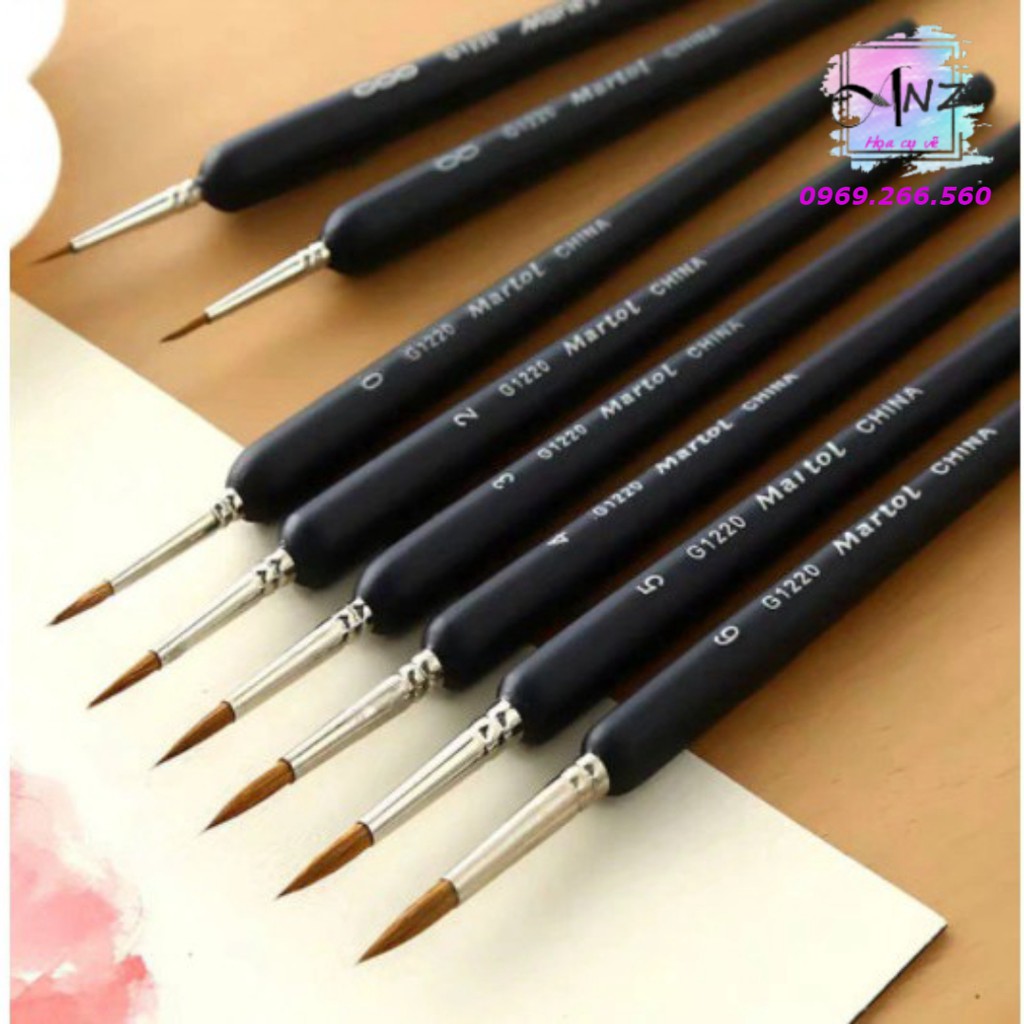 Cọ tỉa maries , cọ viền nét màu MARIE'S Martol G1220