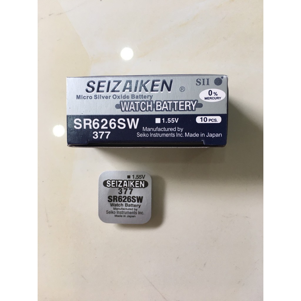 Hộp 10 viên pin Seizaken SR626SW G4 AG4 LR626 377 SR626 177 Nhật Bản Không có đánh giá