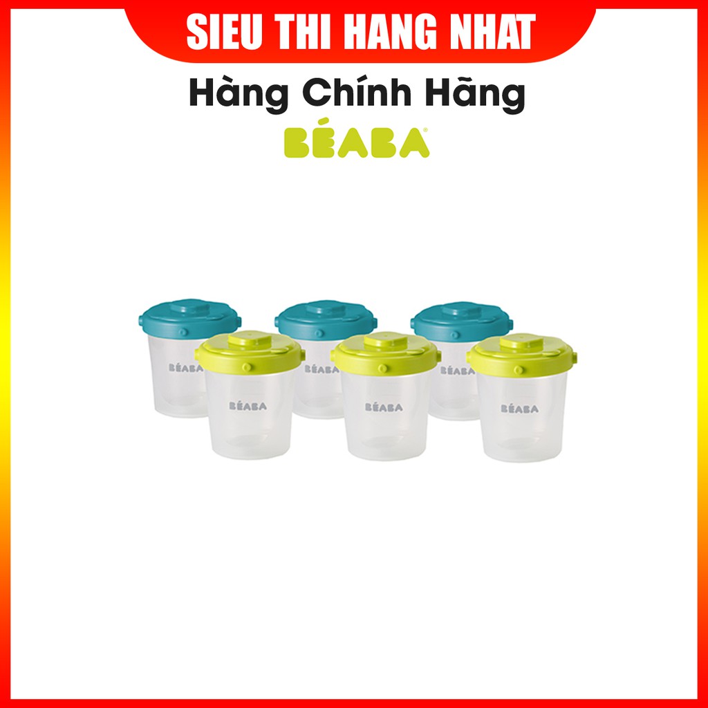 Bộ 6 hộp chia thức ăn size 200ml Béaba