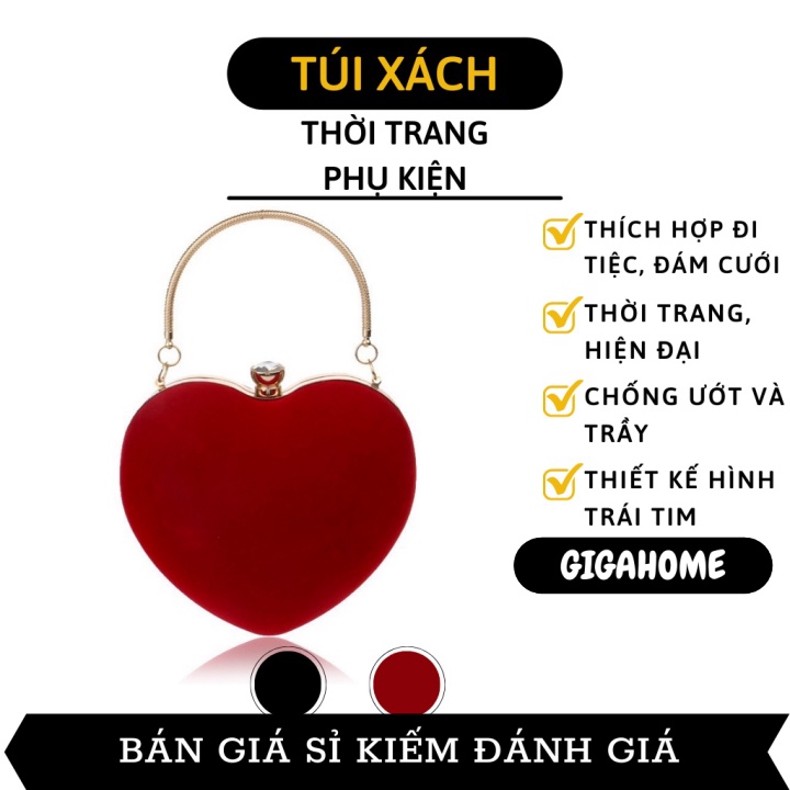 Túi Xách Đeo Chéo GIGAHOME Túi Cầm Tay Hình Trái Tim Xinh xắn Cho Nữ Thích Hợp Đi Tiệc 8304