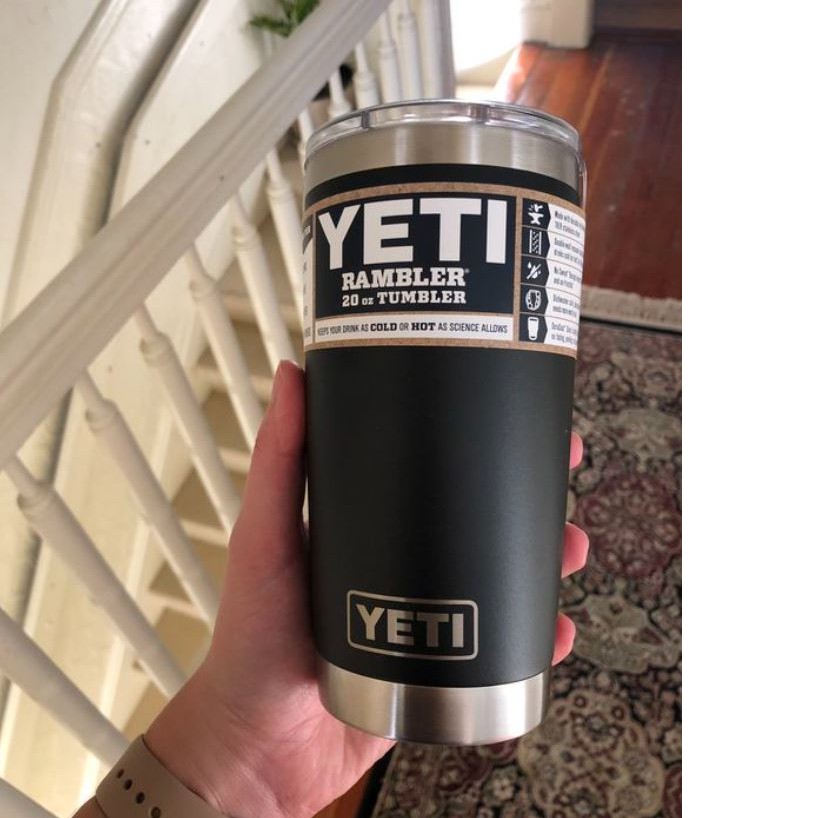 Ly giữ nhiệt YETI Black 20oz + Nắp Magslider (600 ml) - Stainless Steel/Thép không gỉ cao cấp - HÀNG CHUẨN BILL MĨ