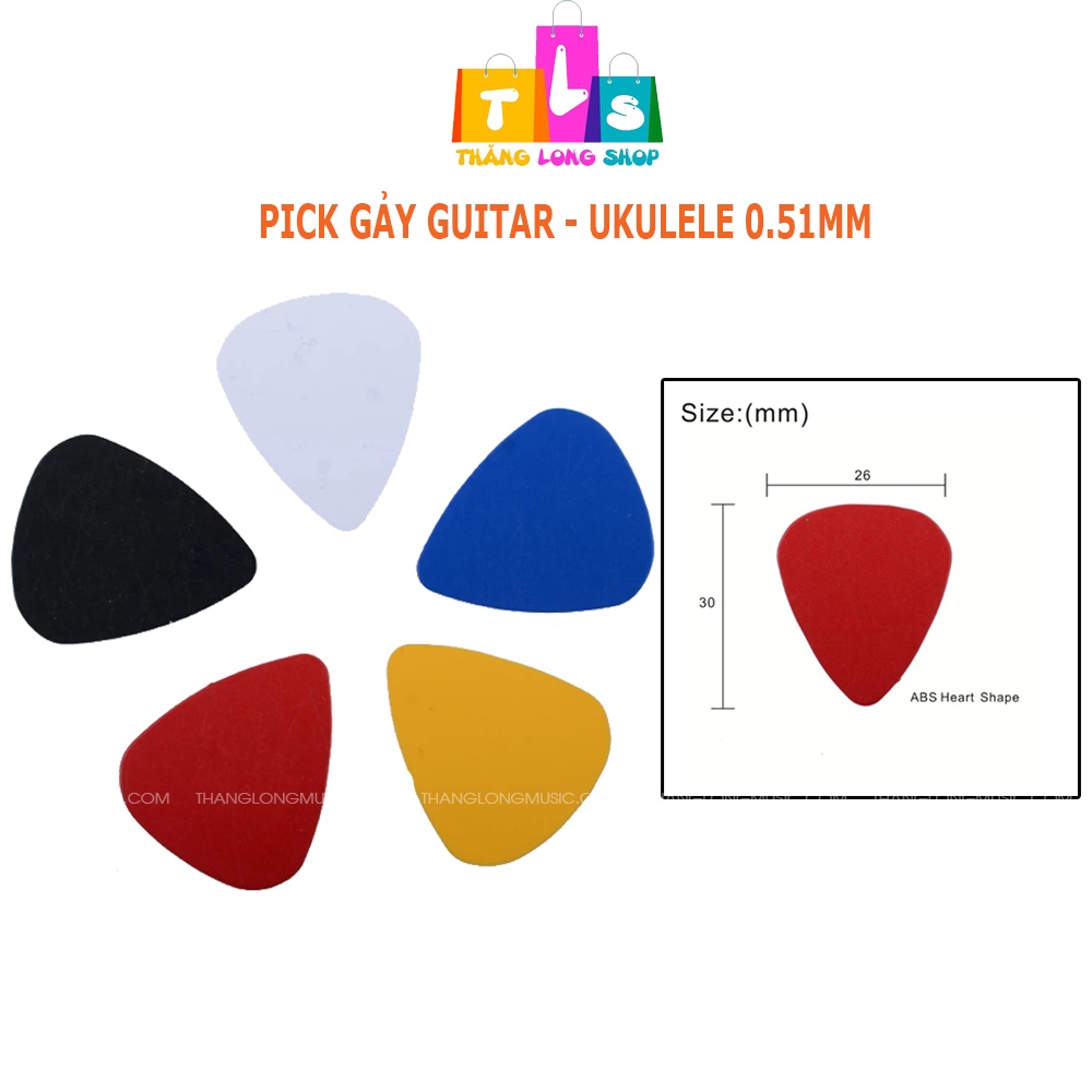 SP 1K Móng gảy ( Pick gảy) cho đàn ukulele, guitar 0,51