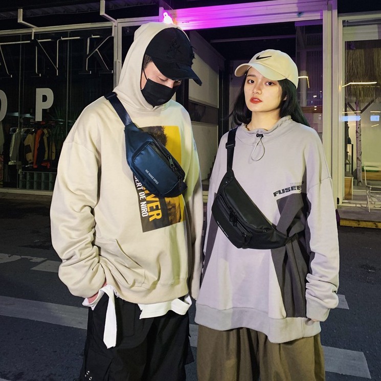 Túi đeo chéo nam vải Polyester chống nước phong cách Streetwear - Túi bao tử nam TC83