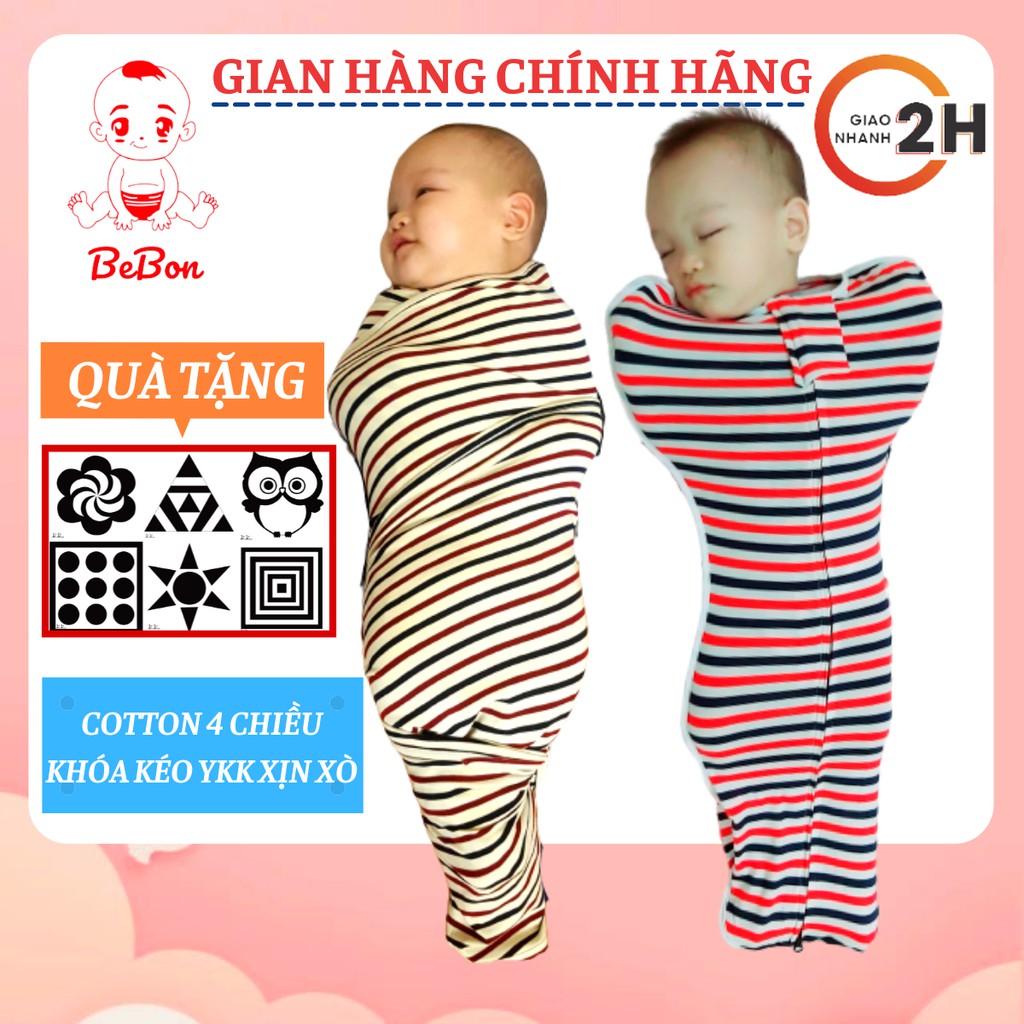 Nhộng Chũn , Quấn Chũn Sơ Sinh Bebon Giúp Con Ngủ Ngon Sâu Giấc- [ Sản Phẩm Chũn  Có hộp và hướng dẫn đi kèm ]