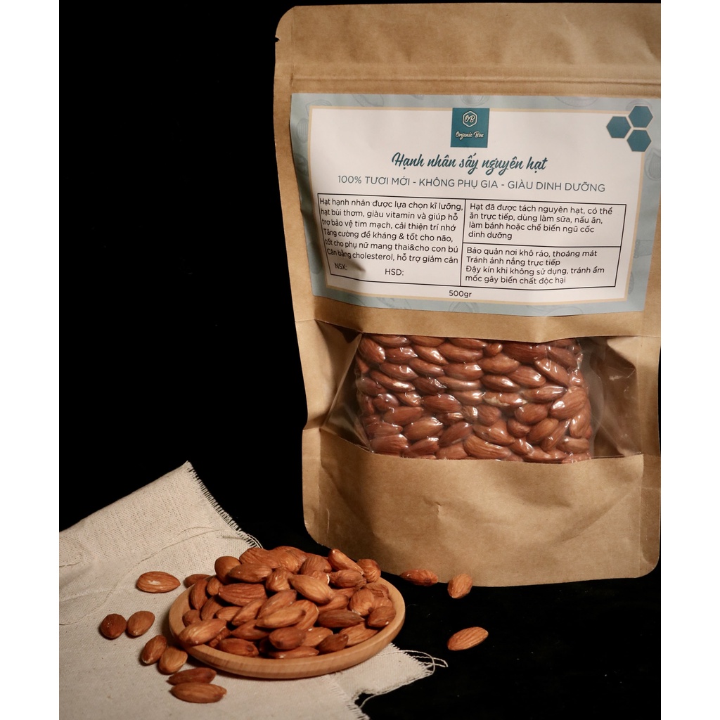 1kg Hạnh Nhân Nhập Khẩu Mỹ, Đã Sấy Tách Vỏ Dùng Làm Bánh, Làm Sữa, Ngũ Cốc