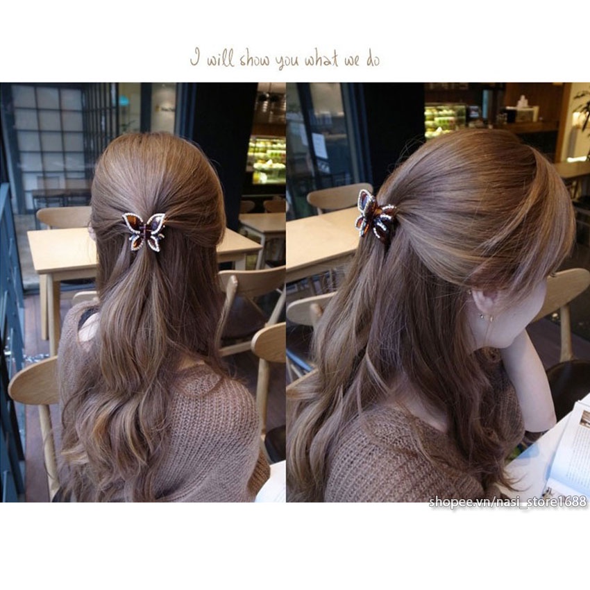 Kẹp càng cua Hàn Quốc hình bướm dễ thương, chất liệu cao cấp bền đẹp - kẹp tóc cute nữ - NASI Store