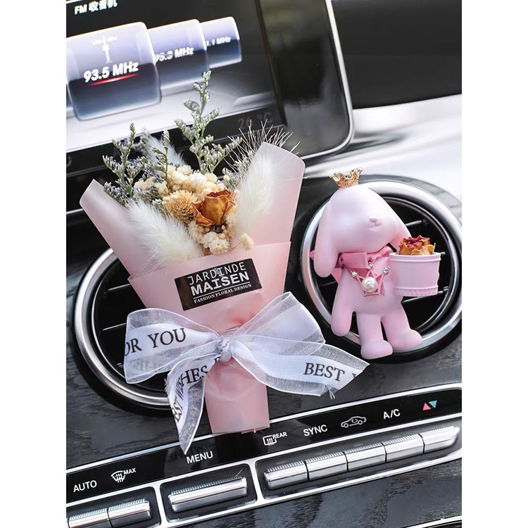 Cài cửa gió hình Gấu dễ thương tinh dầu thơm xe - Trang trí cửa gió ô tô