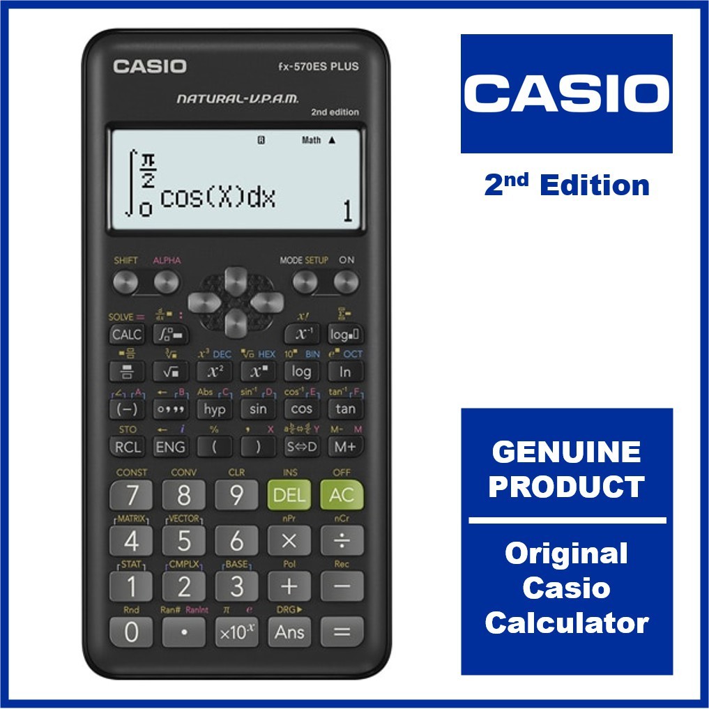 Máy tính CASIO FX-570ES PLUS - Chính hãng Bitex, Bảo hành 7 năm