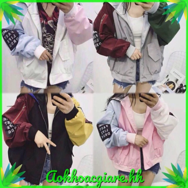 Áo khoác dù phối tay kiểu-m22