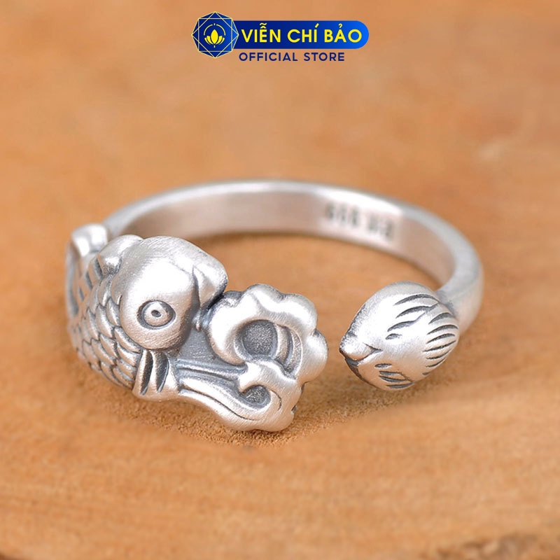 Nhẫn bạc nữ Lý Ngư Vượt Vũ Môn chất liệu bạc Thái 925 thời trang phụ kiện trang sức nữ Viễn Chí Bảo N000581