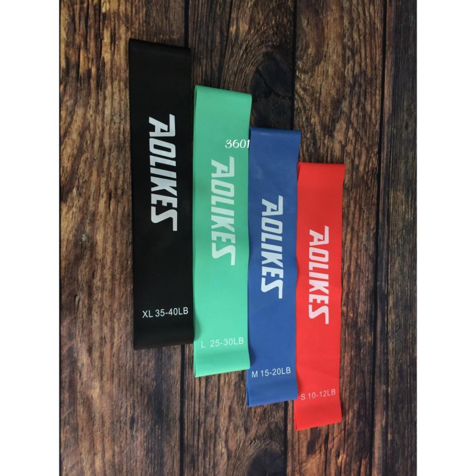 Bộ 6 Dây tập chân mông cao cấp Phụ kiện Aolikes Dây kháng lực miniband đủ size (3601)