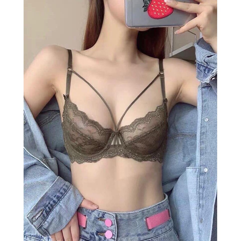 ĐỒ LÓT NỮ REN CÓ GỌNG KHÔNG ĐỆM/ DÂY CHÉO 9243 | BigBuy360 - bigbuy360.vn