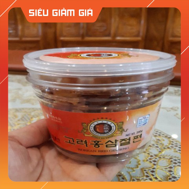 [Hàng mới về]  Sâm lát tẩm Mật Ong JEONG GEUN SAM Hàn Quốc hộp 200g (Cốc nhựa)
