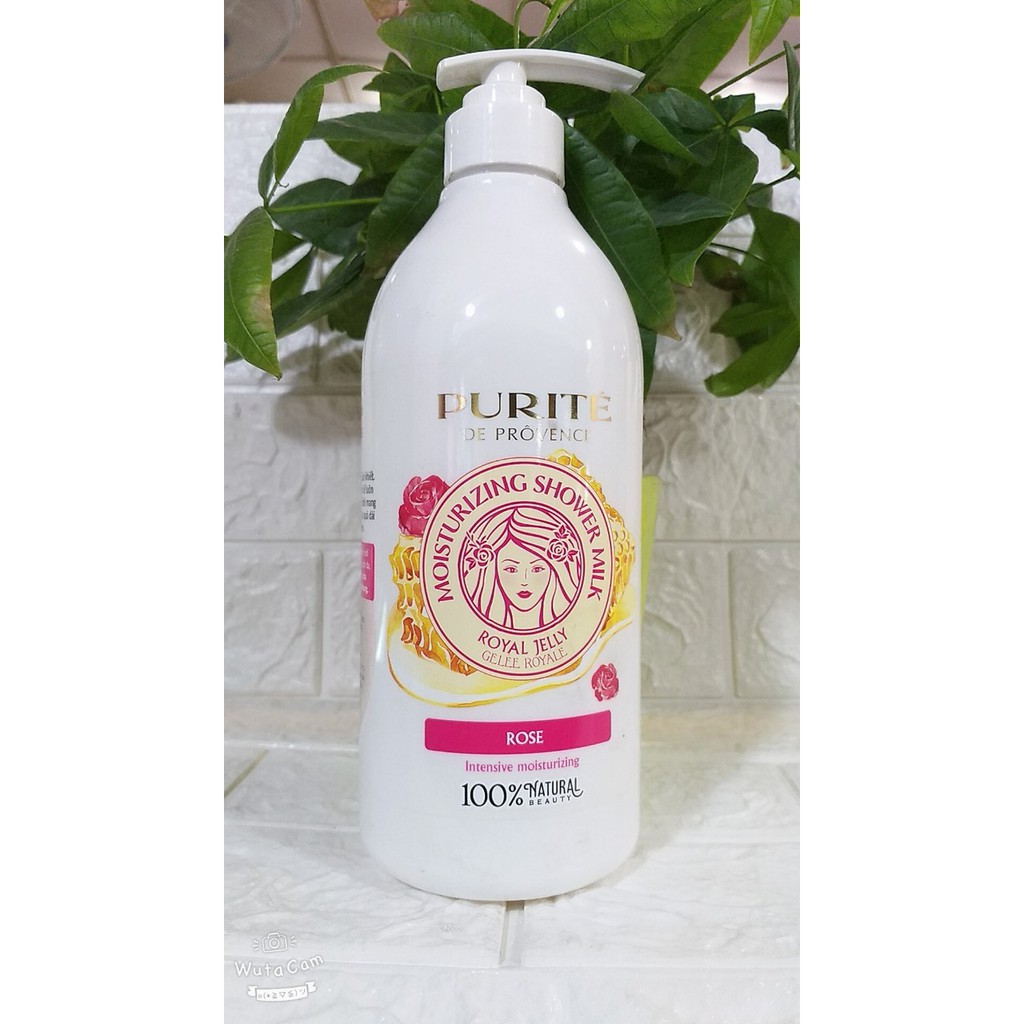 Sữa Tắm Dưỡng Ẩm PURITÉ Provence Sữa Ong Chúa Hương Hoa Hồng 850ml