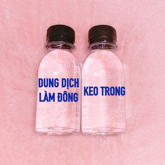 Combo 2 Chai Dung Dịch Làm Đông + Keo Trong 100ml - Nguyên Liệu Làm Slime
