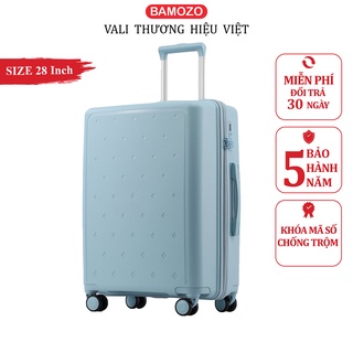 [Mã MABRBMZ5 giảm 10% tối đa 30K đơn 150k] Vali Du Lịch Bamozo NANCY size 28inch- Nhựa PP- Bảo hành 5 năm