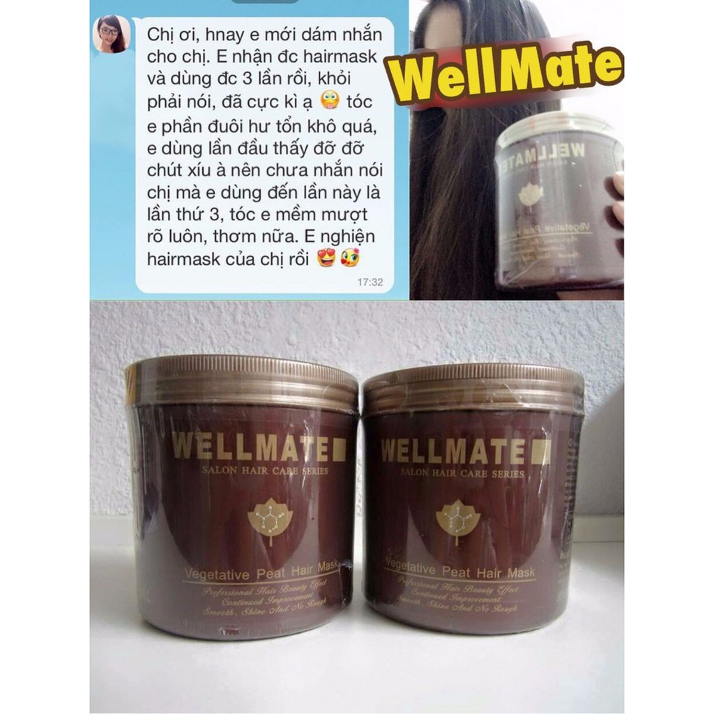 Kem hấp dầu tóc cao cấp Wellmate Vegetative Peat Hair Mask 500ml