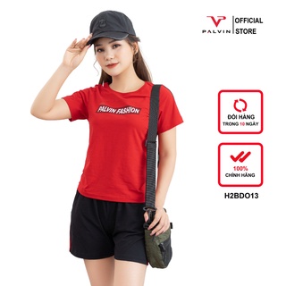 Đồ bộ mặc nhà nữ cotton cao cấp PALVIN, tay cộc quần đùi, kiểu dáng thể thao - H2BDO13