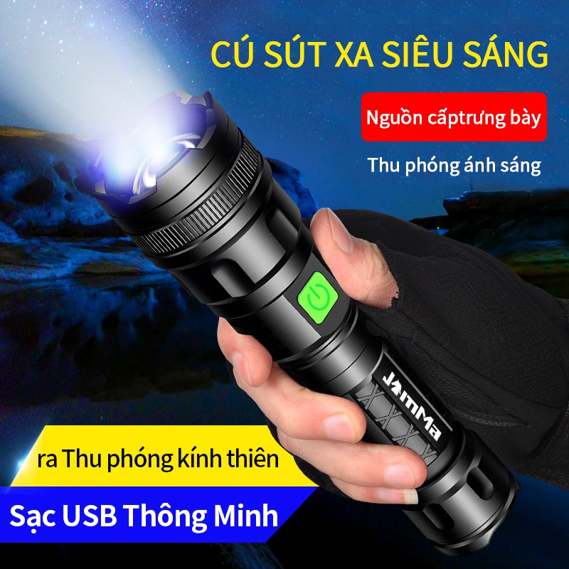 Convenient rechargeable 3-mode super bright flashlight