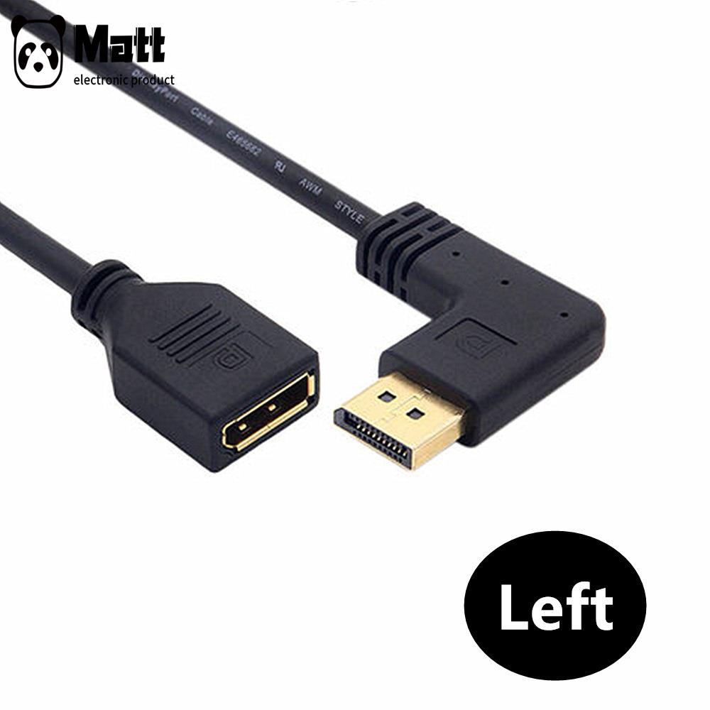 MATTCáp 4K trên và dưới khuỷu tay 90 độ mạ vàng Cáp nam sang Nữ Cáp chuyển đổi 4K 1.2 Cáp mở rộng HD Displayport