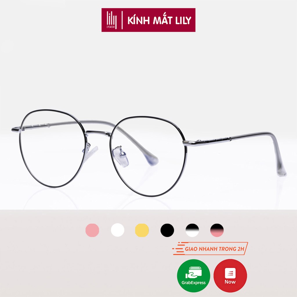 Gọng kính cận nữ Lilyeyewear kim loại, mắt tròn, nhiều màu - Y2998