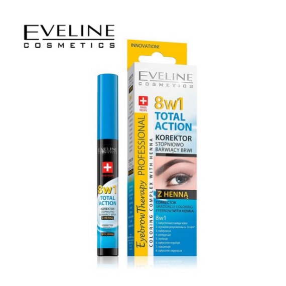 Dưỡng Chân Mày Eveline 8B1 Total Action Eyebrow Therapy 10ml