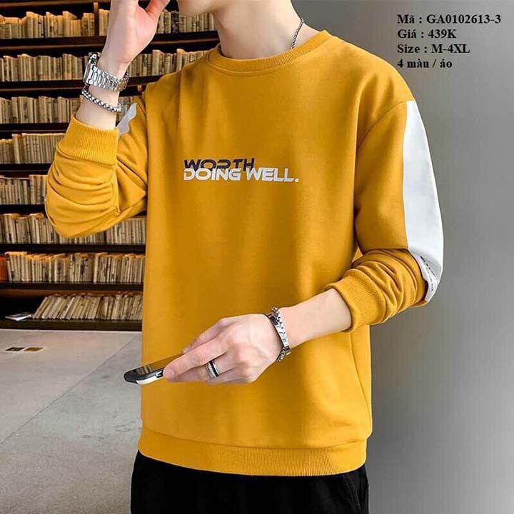 Áo thun nam tay dài vải thun da cotton - ATCD1
