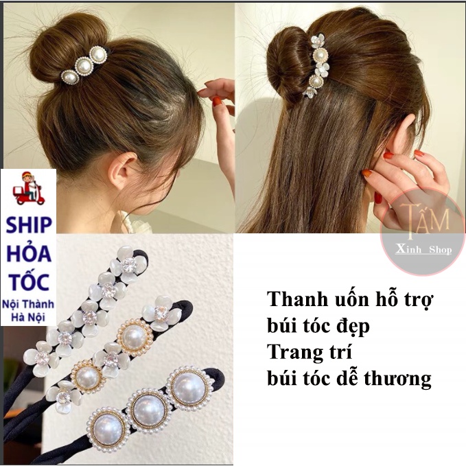 Thanh dây cuốn hỗ trợ búi tóc đơn giản và trang trí búi tóc đẹp dễ thương - THANH DÂY CUỐN HOA TẠO KIỂU