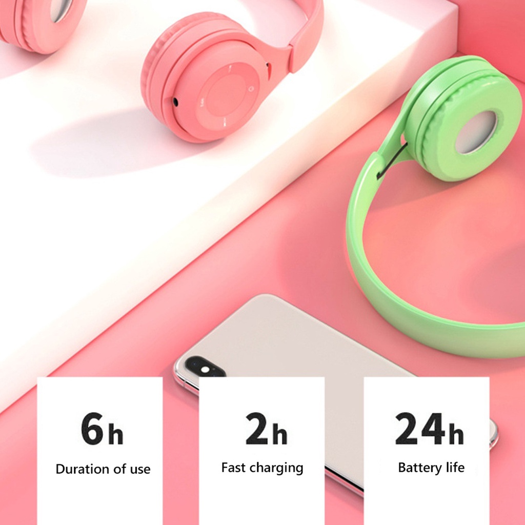 Tai Nghe Chụp Tai Bluetooth 5.0 Y08 Có Micro Âm Thanh Stereo Sống Động Và Phụ Kiện
