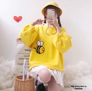 Váy nỉ ong đuôi cá -TR/HS