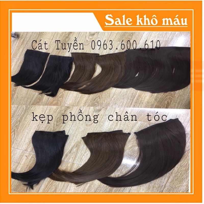 [Ảnh+video thật] phím kẹp PHỒNG CHÂN TÓC, tóc giả KẸP PHỒNG TÓC(1 phím kẹp)