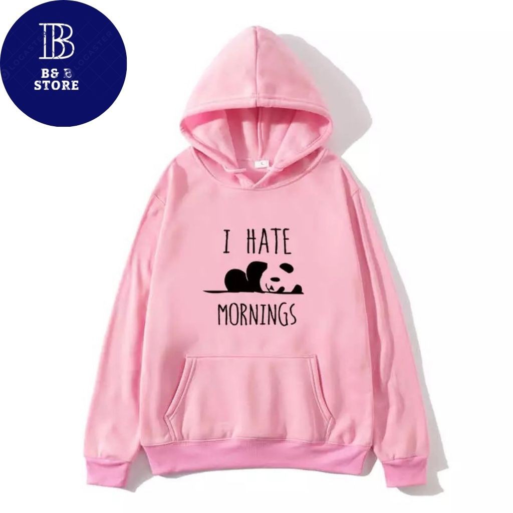 ÁO KHOÁC HOODIE I HATE MORNING FORM RỘNG NAM NỮ ĐỀU MẶC ĐƯỢC