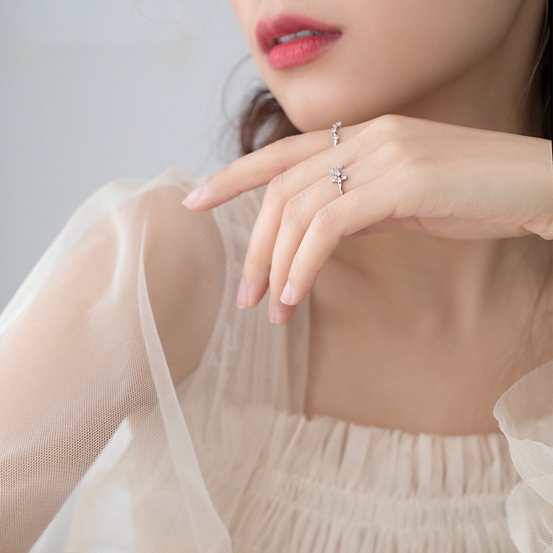 Nhẫn Bạc Đính Đá Zircon Hình 12 Chòm Sao Thời Trang