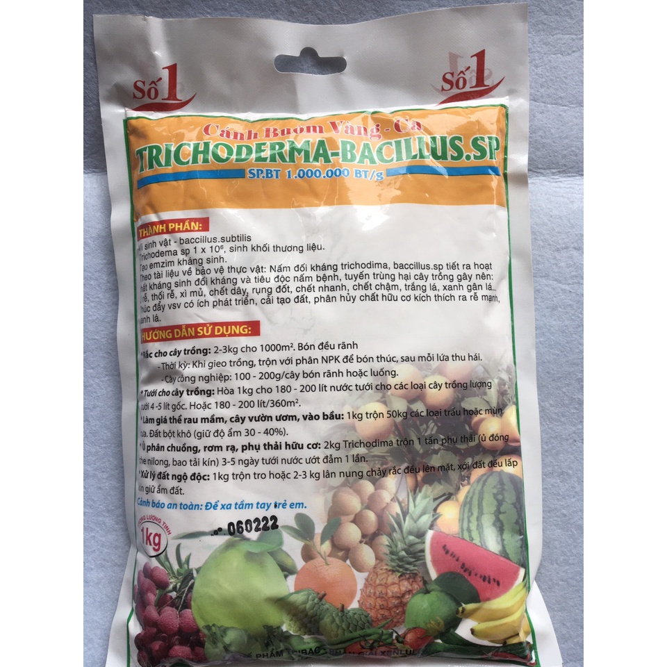 TRICHODERMA - BACILLUS.SP CÁNH BUỒM VÀNG - Ca , KHÁNG NẤM HẠI, Chống Thối Rễ, Giải Độc Đất, Ủ Rơm, Phân Chuồng, Vỏ lạc..