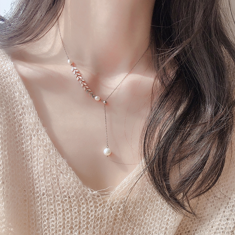 Vòng cổ Vàng Đính Hạt Ngọc Trai