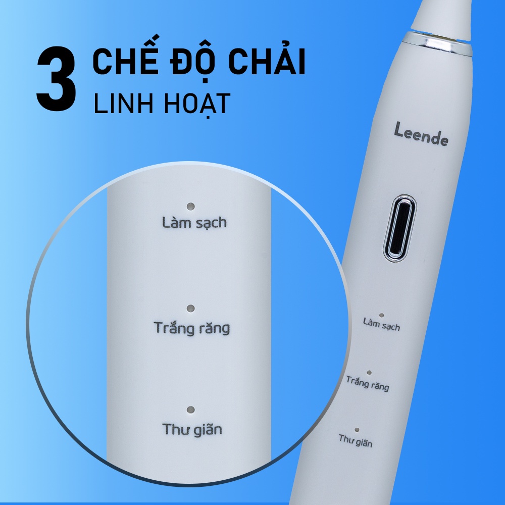 Bàn chải điện Leende đánh răng tự động sạc cảm ứng từ cao cấp