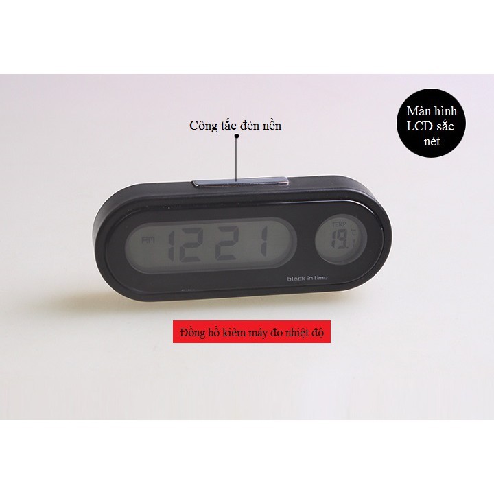 Đồng hồ điện tử mini trên ô tô V2