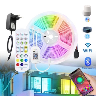 Dây Đèn Led Rgb Kết Nối Wifi / Bluetooth 12v 20m 5m 10m 15m Chống Thấm Nước Dùng Trang Trí Nhà Cửa