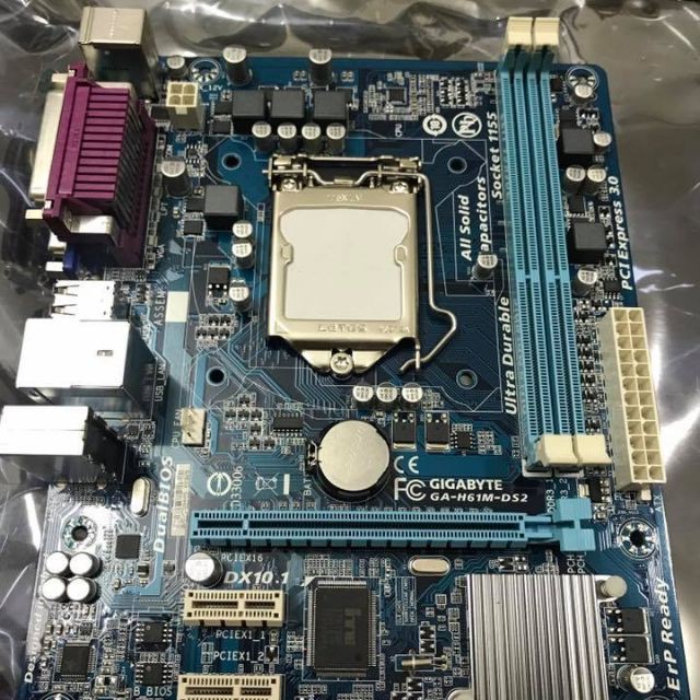 Main GIGABYTE H61M-DS2 Nguyên Zin socket LGA 1155