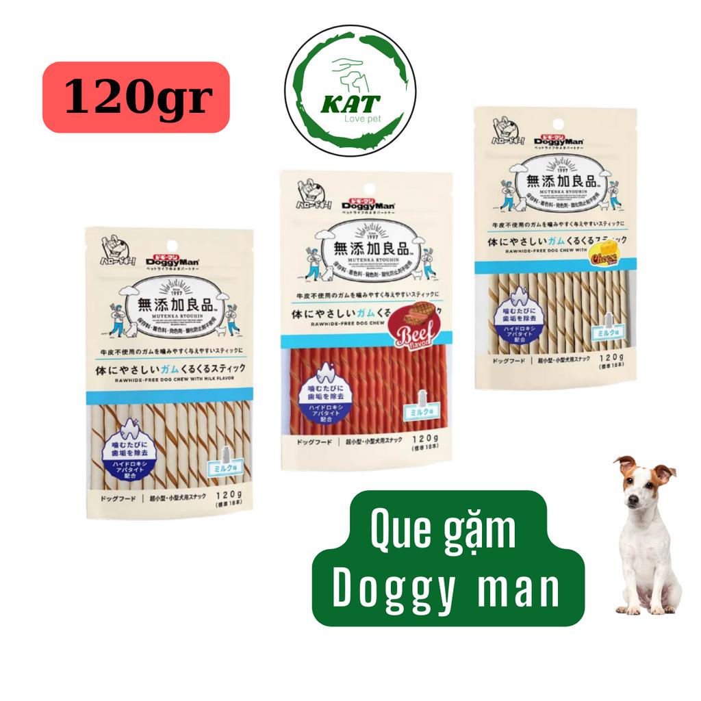 Que gặm sạch răng Doggy Man cho chó - Gói 120gr - KAT Store